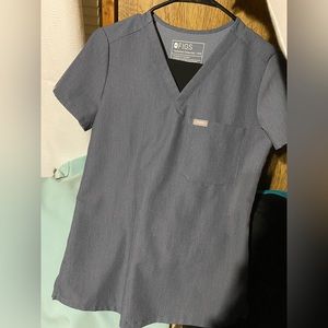 XXS Heather Denim Caterina One pocket Top